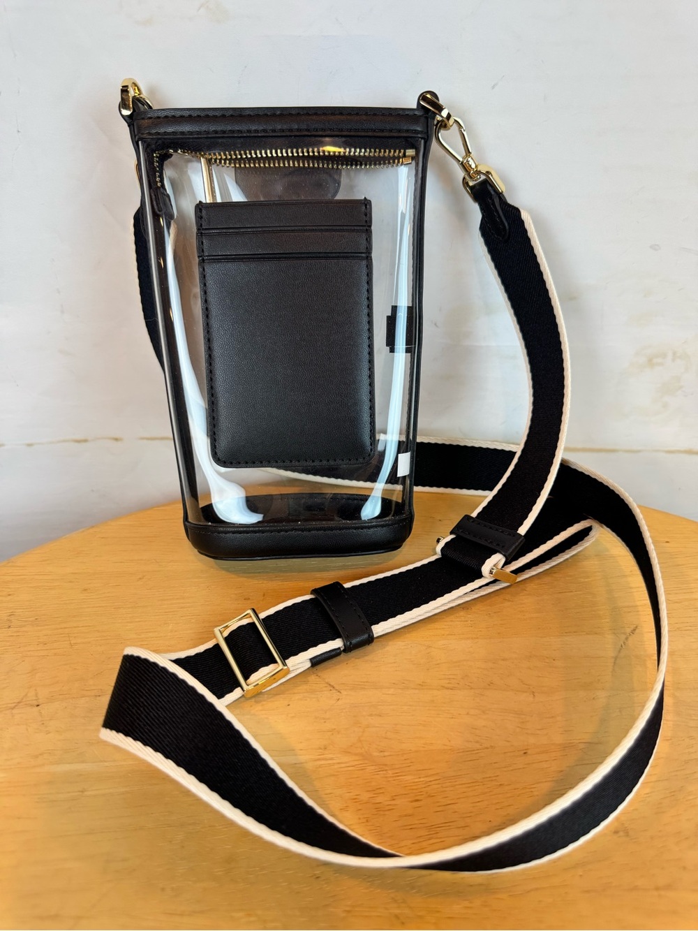 kate spade | Clear Bucket Crossbody with Black Trim & Cream Edge - Picture 8 of 13